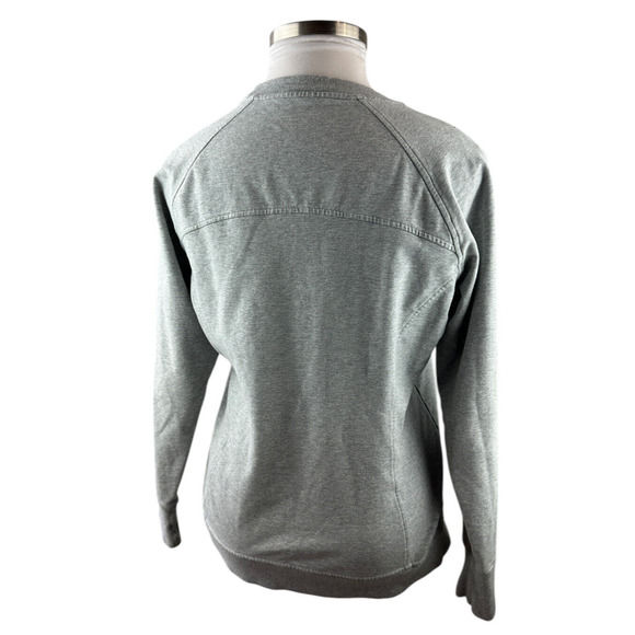Lululemon Scuba Crew Heathered Core Light Grey Sweatshirt Kangaroo Pocket Sz 12 - Picture 10 of 16